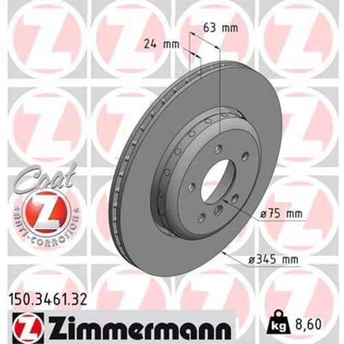 Brzdový kotúč ZIMMERMANN 150.3461.32