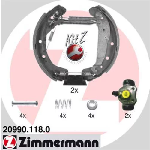 Sada brzdových čeľustí ZIMMERMANN 20990.118.0