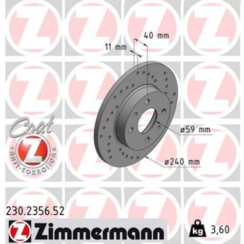 Brzdový kotúč ZIMMERMANN 230.2356.52