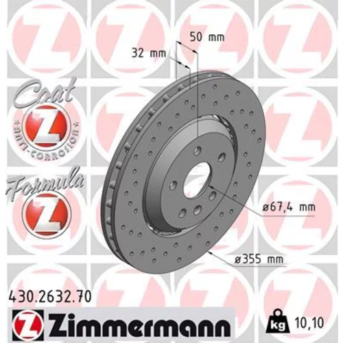 Brzdový kotúč ZIMMERMANN 430.2632.70