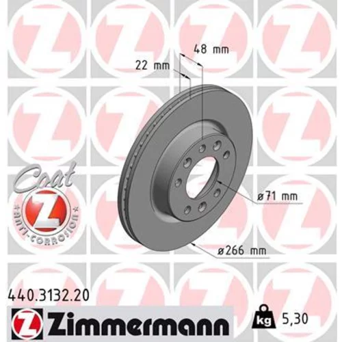 Brzdový kotúč ZIMMERMANN 440.3132.20