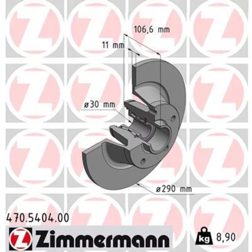 Brzdový kotúč ZIMMERMANN 470.5404.00