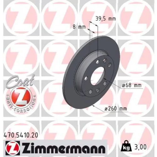 Brzdový kotúč 470.5410.20 /Zimmermann/