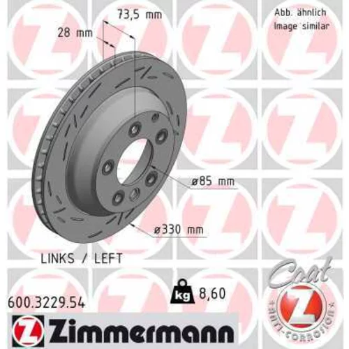 Brzdový kotúč ZIMMERMANN 600.3229.54