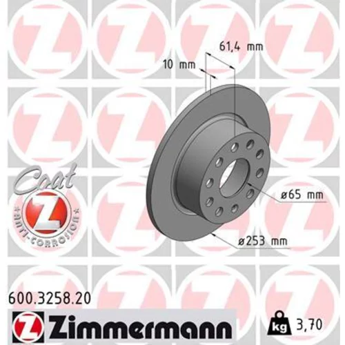 Brzdový kotúč ZIMMERMANN 600.3258.20