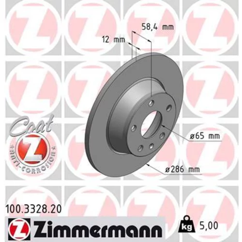 Brzdový kotúč ZIMMERMANN 100.3328.20