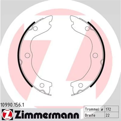 Sada brzd. čeľustí parkov. brzdy ZIMMERMANN 10990.156.1