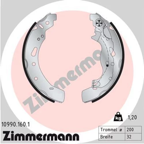 Sada brzdových čeľustí ZIMMERMANN 10990.160.1