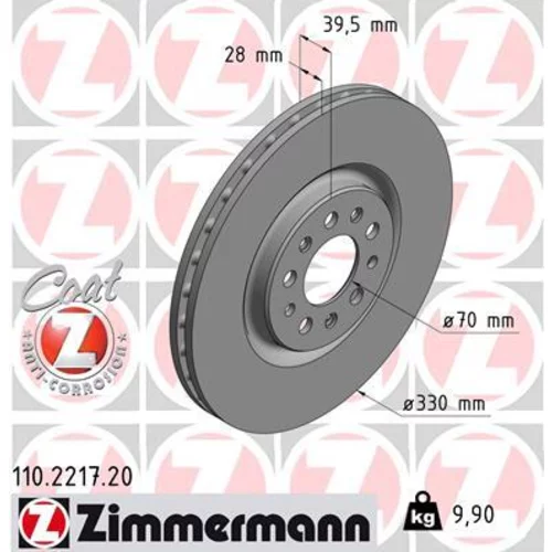 Brzdový kotúč ZIMMERMANN 110.2217.20