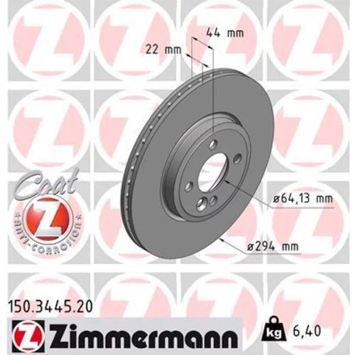 Brzdový kotúč ZIMMERMANN 150.3445.20