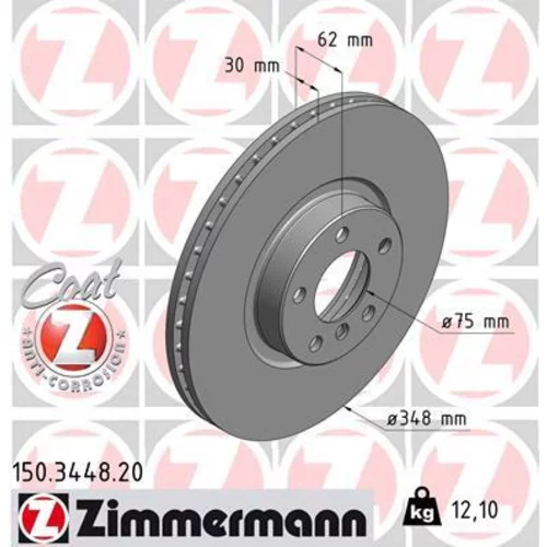 Brzdový kotúč ZIMMERMANN 150.3448.20