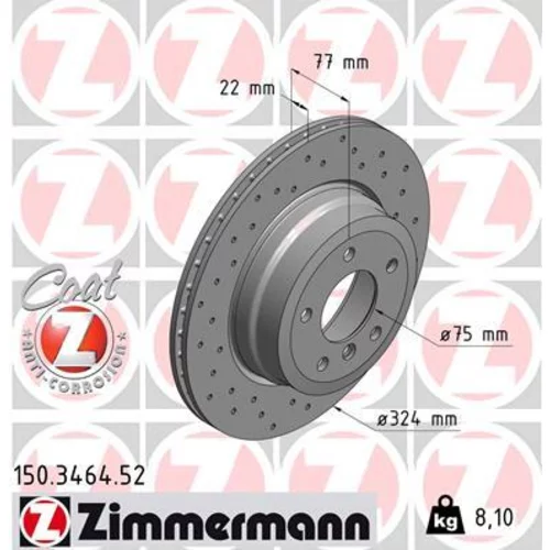 Brzdový kotúč ZIMMERMANN 150.3464.52