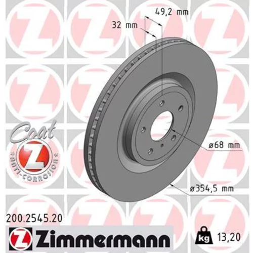 Brzdový kotúč ZIMMERMANN 200.2545.20