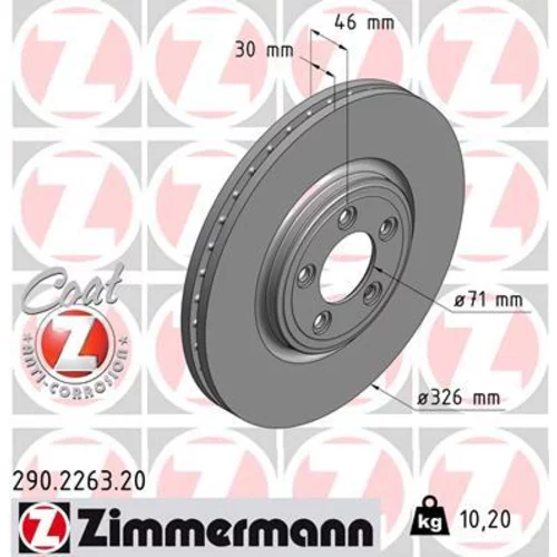 Brzdový kotúč ZIMMERMANN 290.2263.20