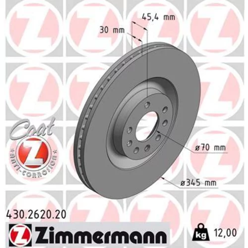 Brzdový kotúč ZIMMERMANN 430.2620.20