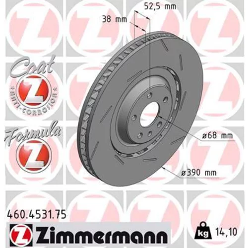 Brzdový kotúč ZIMMERMANN 460.4531.75