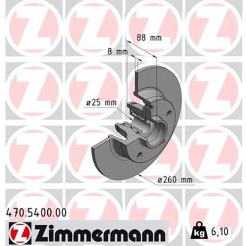 Brzdový kotúč ZIMMERMANN 470.5400.00