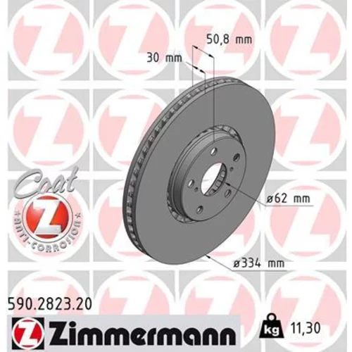 Brzdový kotúč ZIMMERMANN 590.2823.20