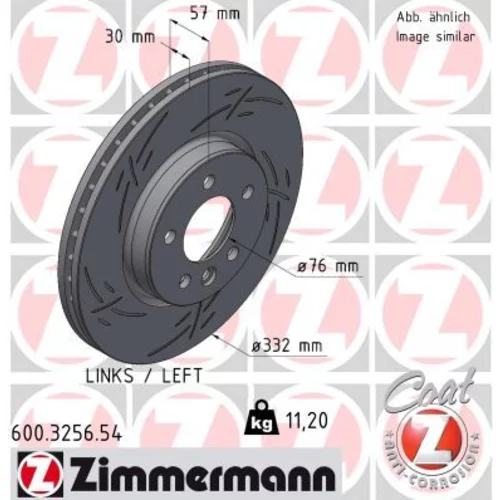 Brzdový kotúč ZIMMERMANN 600.3256.54