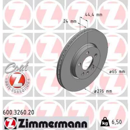 Brzdový kotúč ZIMMERMANN 600.3260.20