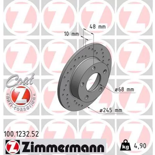 Brzdový kotúč ZIMMERMANN 100.1232.52