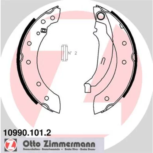 Sada brzdových čeľustí ZIMMERMANN 10990.101.2