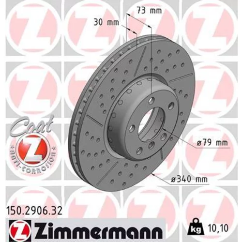 Brzdový kotúč ZIMMERMANN 150.2906.32