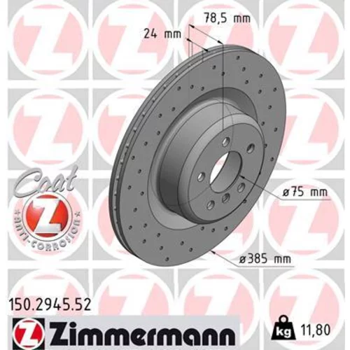 Brzdový kotúč ZIMMERMANN 150.2945.52