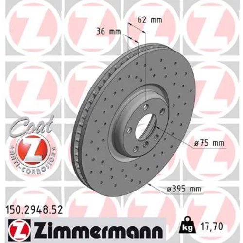 Brzdový kotúč ZIMMERMANN 150.2948.52