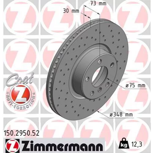 Brzdový kotúč ZIMMERMANN 150.2950.52