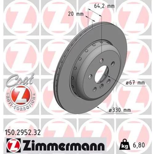 Brzdový kotúč ZIMMERMANN 150.2952.32