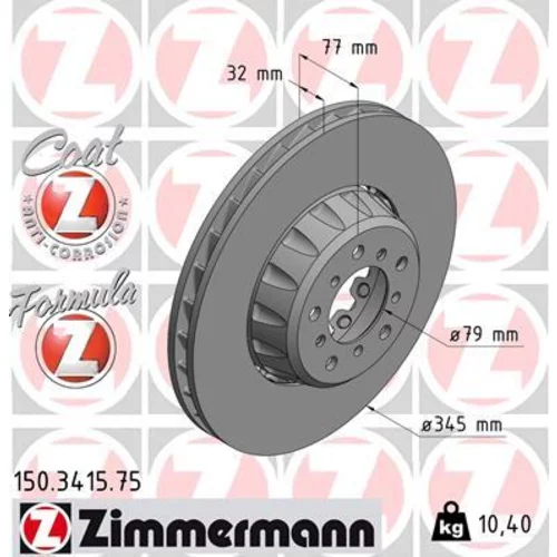 Brzdový kotúč ZIMMERMANN 150.3415.75