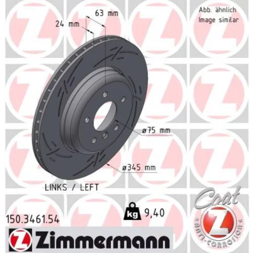 Brzdový kotúč ZIMMERMANN 150.3461.54