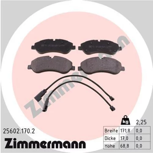 Sada brzdových platničiek kotúčovej brzdy ZIMMERMANN 25602.170.2