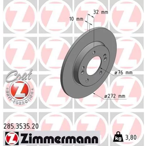 Brzdový kotúč ZIMMERMANN 285.3535.20