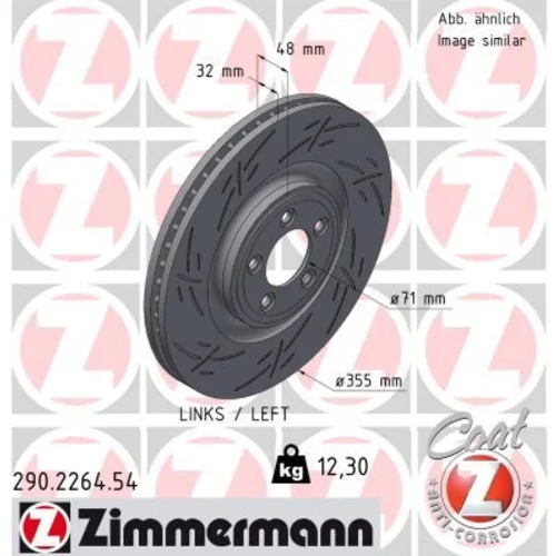 Brzdový kotúč ZIMMERMANN 290.2264.54