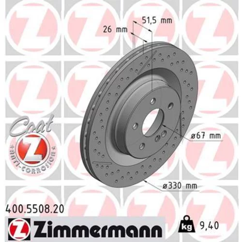 Brzdový kotúč ZIMMERMANN 400.5508.20