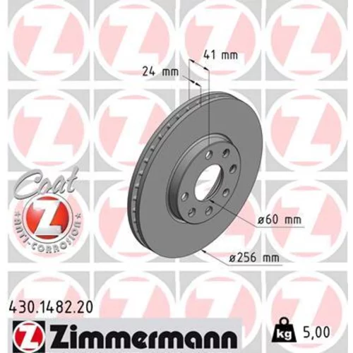 Brzdový kotúč ZIMMERMANN 430.1482.20