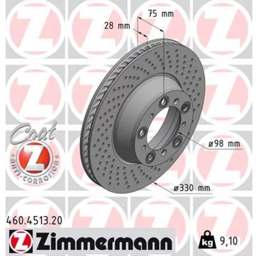 Brzdový kotúč 460.4513.20 /Zimmermann/