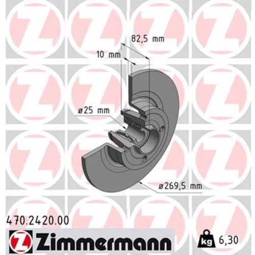 Brzdový kotúč ZIMMERMANN 470.2420.00