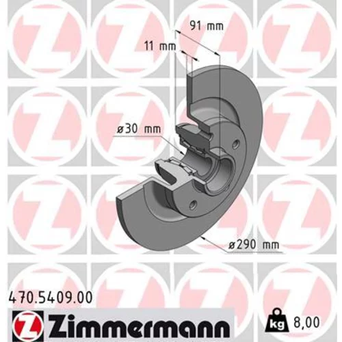 Brzdový kotúč ZIMMERMANN 470.5409.00