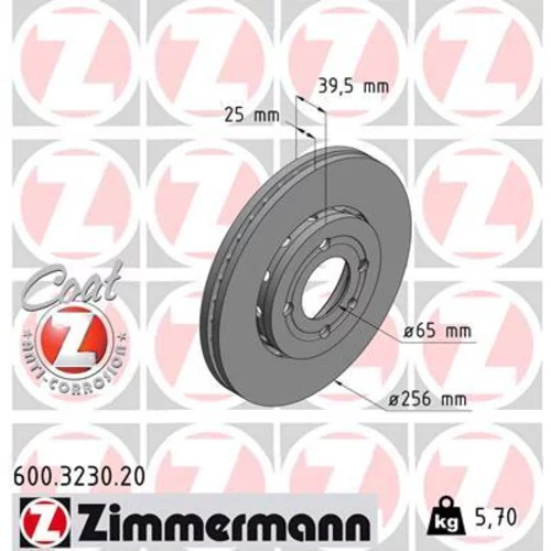 Brzdový kotúč ZIMMERMANN 600.3230.20