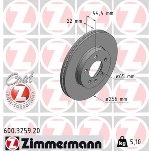 Brzdový kotúč ZIMMERMANN 600.3259.20