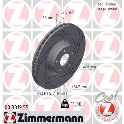 Brzdový kotúč ZIMMERMANN 100.3319.55