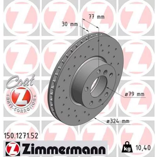 Brzdový kotúč ZIMMERMANN 150.1271.52