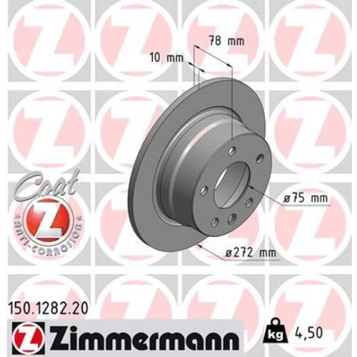 Brzdový kotúč 150.1282.20 /Zimmermann/