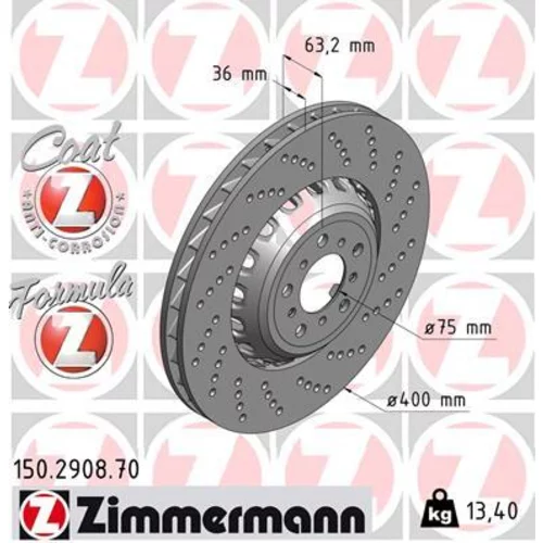 Brzdový kotúč ZIMMERMANN 150.2908.70