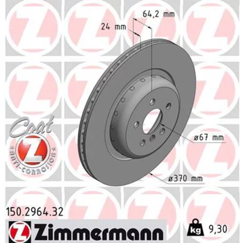 Brzdový kotúč ZIMMERMANN 150.2964.32