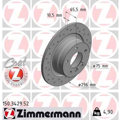 Brzdový kotúč ZIMMERMANN 150.3429.52