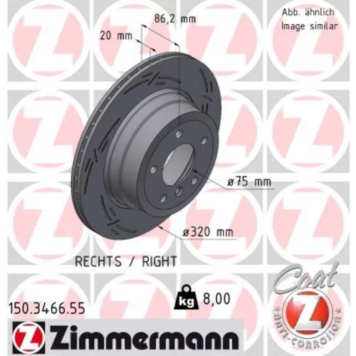 Brzdový kotúč ZIMMERMANN 150.3466.55